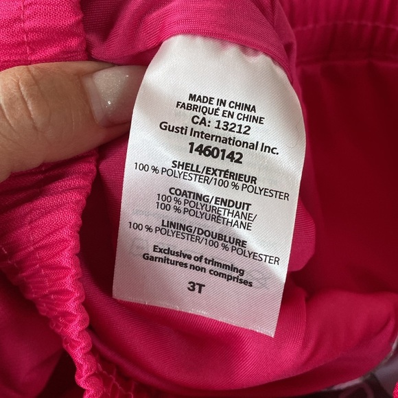 Gusti Kids fushcia Pink Snowpants/ wind breaker pants - designed in Canada - 3T - Picture 5 of 6